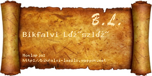 Bikfalvi László névjegykártya